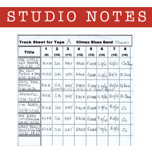Studio Notes